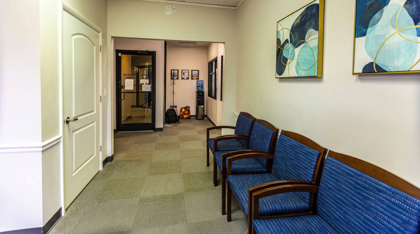 Hallway leading to private offices